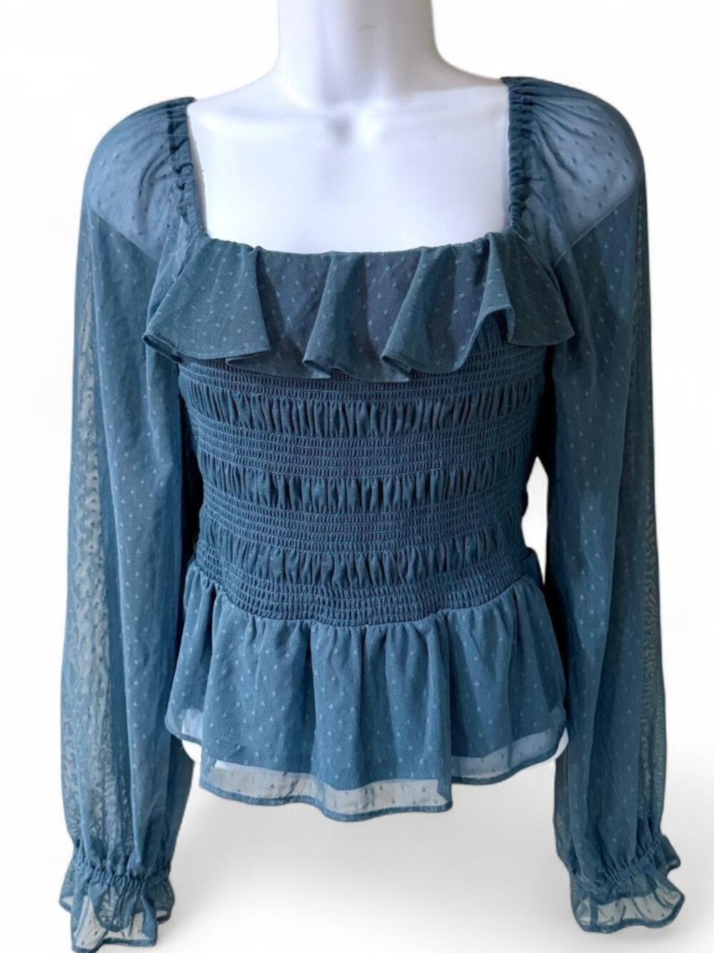 LC Lauren Conrad Women's Blue and Green Blouse